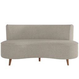 Sofá Chaise Living 2 Lugares 160cm para Sala Istambul K01 Bouclê Bege - Lyam Decor - 5
