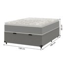 Ver imagem 4 de Cama Box Baú Casal Molas Ensacadas Pillow Top 138x188x66cm Martino Cinza Umaflex Cinza