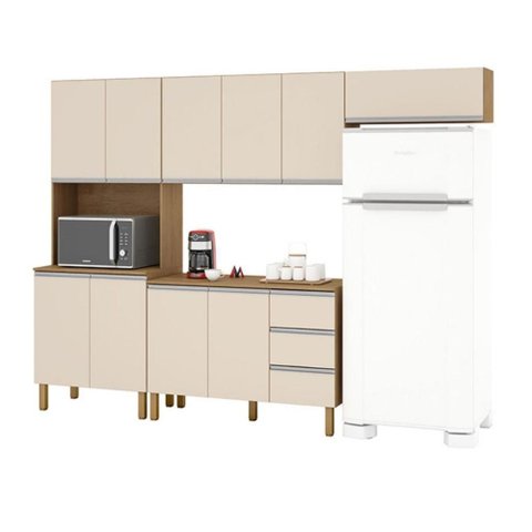 Cozinha Isabela 4 Peças Amêndoa Off White
