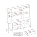 Ver imagem 3 de Kit Cozinha Mega 9 Portas 2 Gavetas