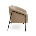 Ver imagem 5 de Sofá 2 Lugares Namoradeira Stella Base Industrial Alta Preta Suede Marrom Rato D03 - D’Rossi
