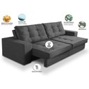 Ver imagem 2 de Sofá Retrátil e Reclinável 2 Lugares 1,90m com Molas Melissa Suede Rover & Beato