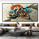 Ver imagem 2 de Quadro Ilustração Abstrata Multicolorida -- BR ARTES Grande 118x78