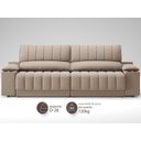 Ver imagem 5 de Sofá com Porta Copos Carregador Usb Ret Rec Murano 2,00m Velosuede - Netsofas - Capuccino