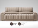 Ver imagem 5 de Sofá com Porta Copos Carregador Usb Ret Rec Murano 2,00m Velosuede - Netsofas - Capuccino