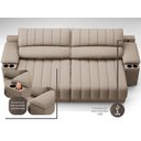 Ver imagem 7 de Sofá com Porta Copos Carregador Usb Ret Rec Murano 2,00m Velosuede - Netsofas - Capuccino