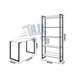 Kit Industrial Mesa + Estante Multiuso P/ Cozinha AJL Estilo Industrial - 6