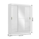 Ver imagem 4 de Guarda-roupa Solteiro Sul 3 Portas 2 Gavetas com Espelho Branco - Pnr Móveis