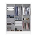 Ver imagem 2 de Guarda-roupa Solteiro Sul 3 Portas 2 Gavetas com Espelho Branco - Pnr Móveis