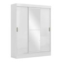 Ver imagem 3 de Guarda-roupa Solteiro Sul 3 Portas 2 Gavetas com Espelho Branco - Pnr Móveis