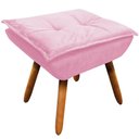 Ver imagem 1 de Puff Decorativo Pés Palito Charger Suede Rosa G19 - Gran Belo