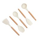 Ver imagem 2 de Kit 5 Utensílios de Silicone com Cabo de Madeira para Cozinha - Oikos