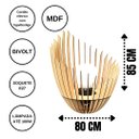 Ver imagem 5 de Abajur Grande de Chão PANDORA MDF Luminária -:Marrom/85x80cm