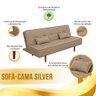 Sofá Cama Silver Linho Capuccino 1,92 - Shop Das Cabeceiras - 7