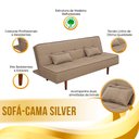 Ver imagem 7 de Sofá Cama Silver Linho Capuccino 1,92 - Shop Das Cabeceiras
