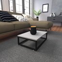 Ver imagem 1 de Mesa de Centro Sala Industrial Cinza Quadrada Retangular Mesinha de Centro Sala Madeira