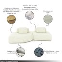 Ver imagem 2 de Sofá Modular Dakota Ilha 2 Módulos 310cm Offwhite Linho Gran Belo