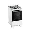 Ver imagem 1 de Fogão 4 Bocas a Gás Dako Supreme com Mesa de Inox e Forno 60l Branco Bivolt