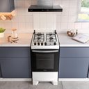 Ver imagem 2 de Fogão 4 Bocas a Gás Dako Supreme com Mesa de Inox e Forno 60l Branco Bivolt