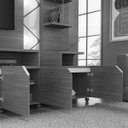 Ver imagem 6 de Estante Home Cross Off White/Tauari Ripado para TVs até 55 Polegadas 4 Portas, Luzes LED embutidos, 