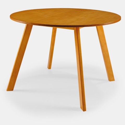 Mesa de Jantar Redonda Espanha 110 Cm Cor Mel