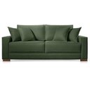 Ver imagem 2 de Sofá Marrocos 3 Lugares Veludo Verde 2,20m Confortável Sala