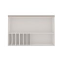 Ver imagem 4 de Armário Aéreo para Cozinha com Porta de Vidro Provençal 100% MDF Iluminata Branco/Fendi