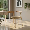 Ver imagem 1 de Cadeira Sala de Jantar Lizzie Base Tubular Dourado Encosto Castanho PU D03 - D'Rossi