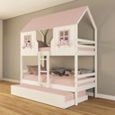 Ver imagem 1 de Treliche Casinha Encantada Madeira Maciça Branco/ Rosa Housin