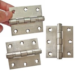 Kit 5 Dobradiças Inox para Porta Dobradiça Anti Ruído 7,5cm - 4