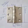 Kit 5 Dobradiças Inox para Porta Dobradiça Anti Ruído 7,5cm - 2