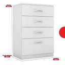 Ver imagem 3 de Cômoda para Quarto 4 Gavetas Alegria Branco
