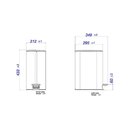 Ver imagem 3 de Lixeira Quadrada 11 Litros Inox 1005.qua.11.inx Deca