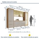 Ver imagem 3 de Cozinha 6 Peças 10 Portas Cristaleira Reflecta 100% MDF Mista