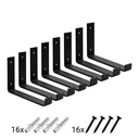 Ver imagem 2 de Kit 8 Suporte Mão Francesa Invertida 30cm Estilo Industrial