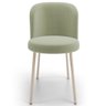 Cadeira para Sala de Jantar Cozinha Estofada Gavi Arena L02 Bouclê Oliva - Lyam Decor - 3