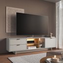 Ver imagem 1 de Rack para TV até 65 Polegadas 180cm com LED e 2 Gavetas Mel Arenas Yescasa