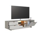 Ver imagem 4 de Rack para TV até 65 Polegadas 180cm com LED e 2 Gavetas Mel Arenas Yescasa
