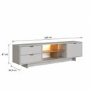 Ver imagem 3 de Rack para TV até 65 Polegadas 180cm com LED e 2 Gavetas Mel Arenas Yescasa