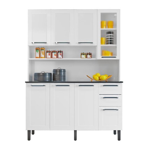 Cozinha 8 Portas 2 Gavetas Florença - Itatiaia Branco