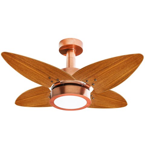 Ventilador de Teto Aspen Led 6000k Venti-delta Cobre 4pás Freijó 220v