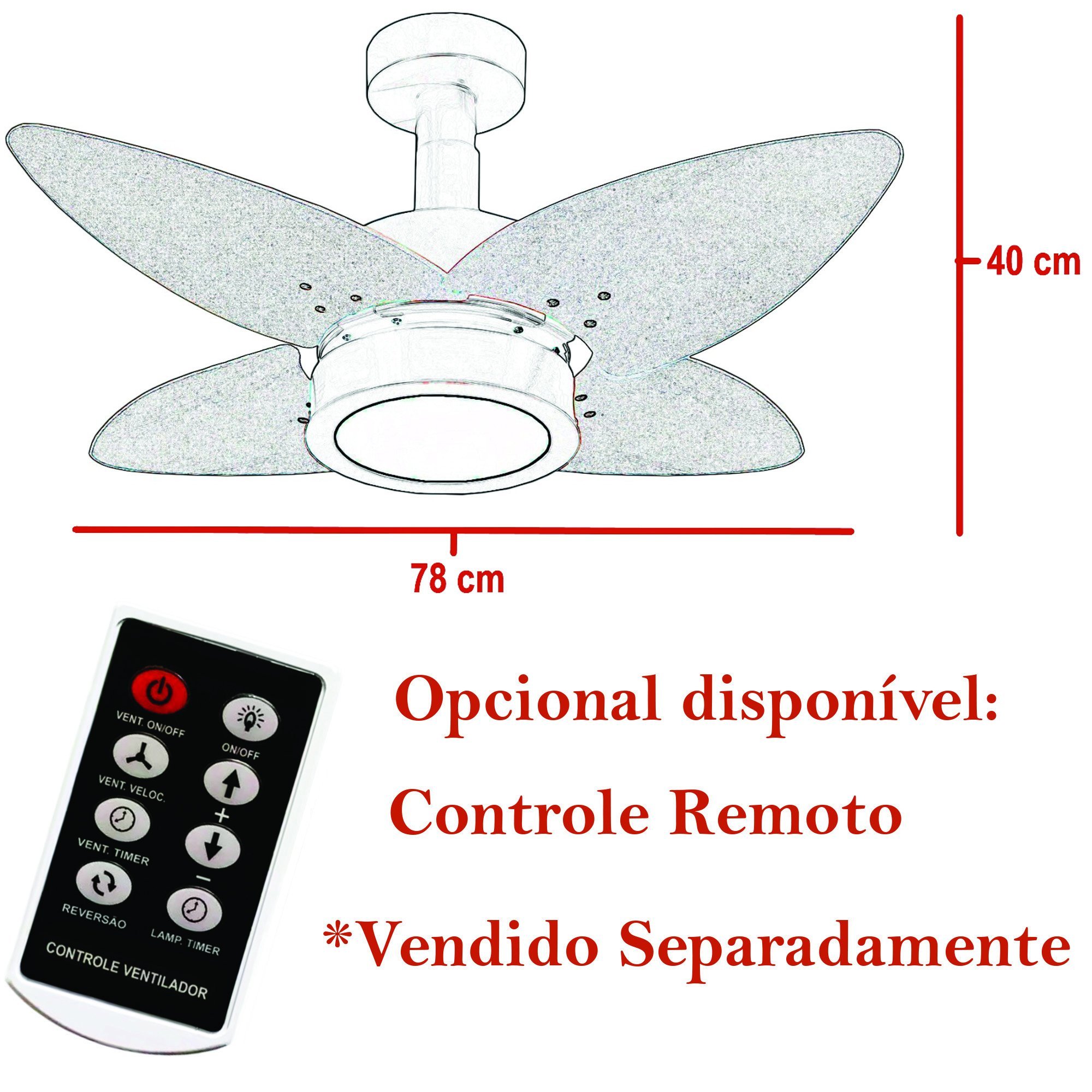 Ventilador de Teto Aspen LED 6000k Venti-Delta Cobre 4Pás Freijó 220V - 4