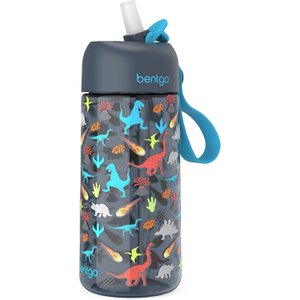 Bentgo Garrafa de Água Infantil 450 Ml - Dinossauro
