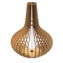 Ver imagem 1 de Abajur Grande de Chão BOITUVA MDF Luminária -:MDF CRU/70x60cm