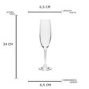 Ver imagem 5 de Conjunto 6 Taças Cristal Champanhe Bohemia 6 Unid.