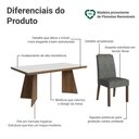Ver imagem 4 de Conjunto Sala de Jantar Tampo de Madeira 4 Cadeiras Rustic/Branco/Silver Arles Madesa