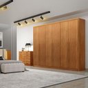 Ver imagem 4 de Guarda Roupa Casal Livorno 6 Portas 6 Gavetas Cinamomo - Novo Horizonte
