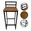 Ver imagem 3 de Kit 3 Banquetas Quadrada Bistro Industrial Alta Casa Bar Cozinha:jambo