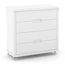 Ver imagem 4 de Dormitório Tutto New 2 Portas, Cômoda 4 Gavetas e Berço Branco Soft com Capitonê - Matic Móveis