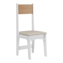 Ver imagem 2 de Kit 4 Cadeiras Delta – Courino Revestido Estrutura 100% Mdf Branco/mel/savana – Sonetto